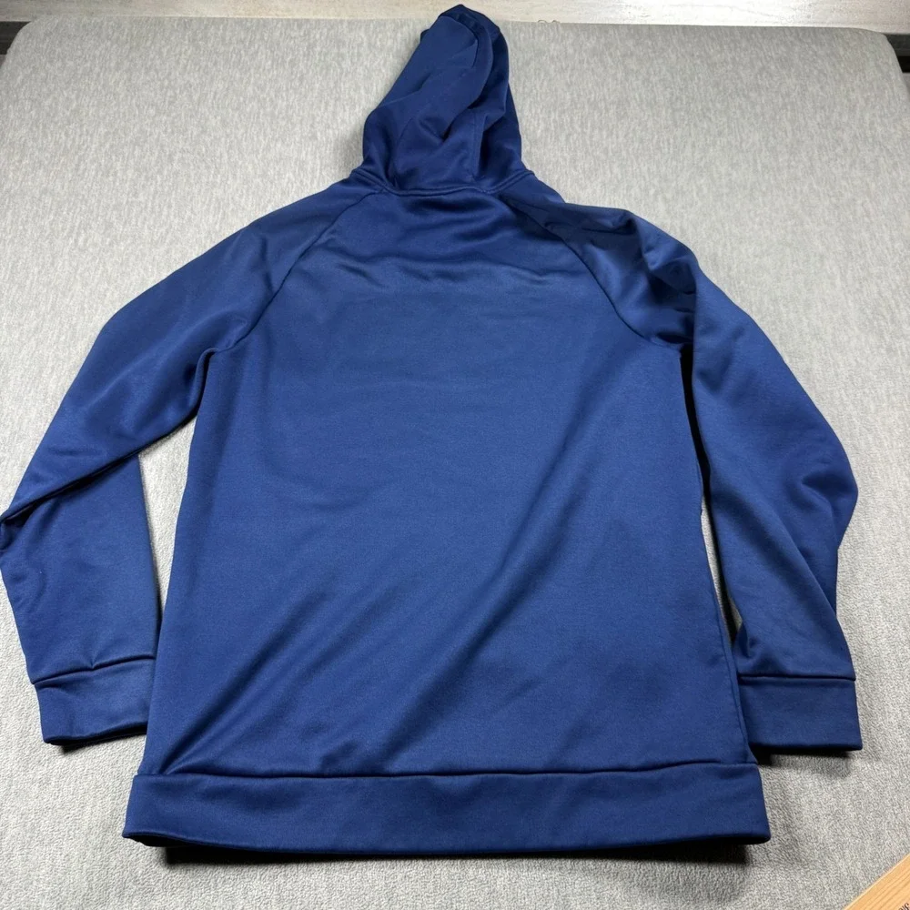 Nike Hoodie Mens Medium Blue Dri-Fit Standard Fit Therma Fleece Training Athleti
